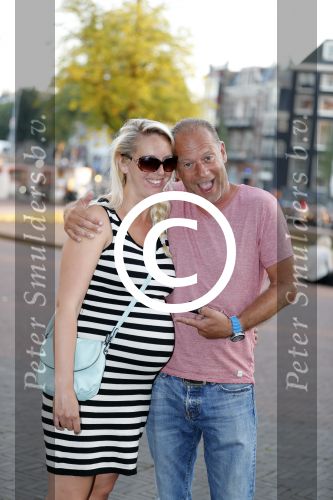 Amsterdam 7 september 2016 
Ron Boszhard met zijn zwangere vriendin