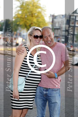 Amsterdam 7 september 2016 
Ron Boszhard met zijn zwangere vriendin