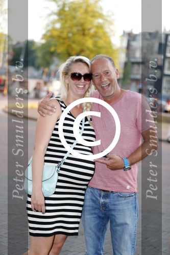 Amsterdam 7 september 2016 
Ron Boszhard met zijn zwangere vriendin