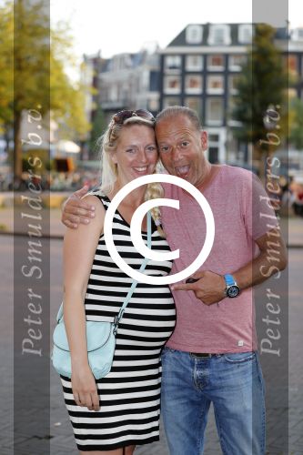 Amsterdam 7 september 2016 
Ron Boszhard met zijn zwangere vriendin