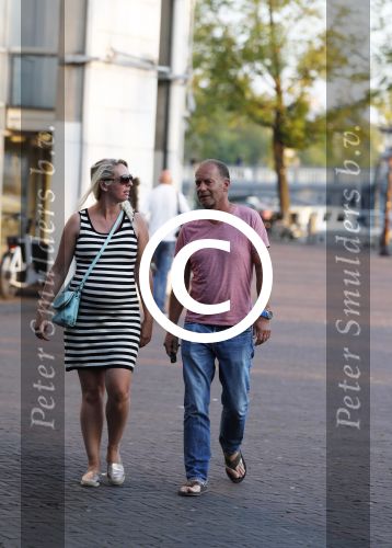 Amsterdam 7 september 2016 
Ron Boszhard met zijn zwangere vriendin