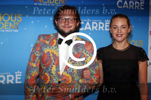 Amsterdam 21 september 2017
The Curious Incident of the Dog in the Night premiere in Carre. Diederik Jekel met vriendin