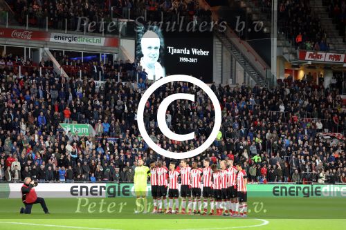 Eindhoven, 30 September 2017
PSV-Willem II, eindstand 4-0
Herdenking PSV stadion Tjaarda Weber