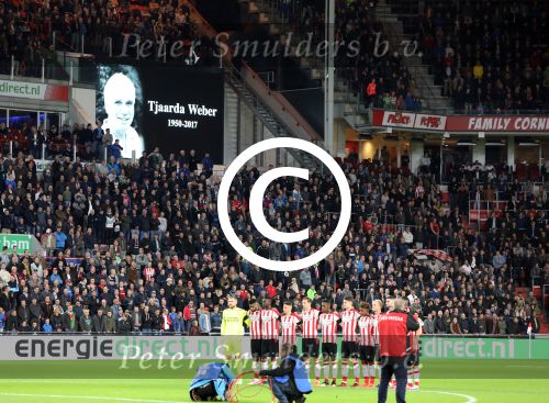 Eindhoven, 30 September 2017
PSV-Willem II, eindstand 4-0
Herdenking PSV stadion Tjaarda Weber