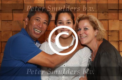Eindhoven, 25 September 2017
Ranomi Kromowidjojo met haar ouders Netty Deemter en Rudi Kromowidjojo