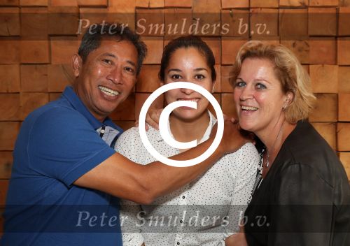 Eindhoven, 25 September 2017
Ranomi Kromowidjojo met haar ouders Netty Deemter en Rudi Kromowidjojo