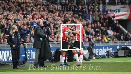 Eindhoven, 23 September 2018 PSV-AJAX Kompetitie, Seizoen 2018-2019 Eindstand 3-0
Eric Gutierrez en Tadic