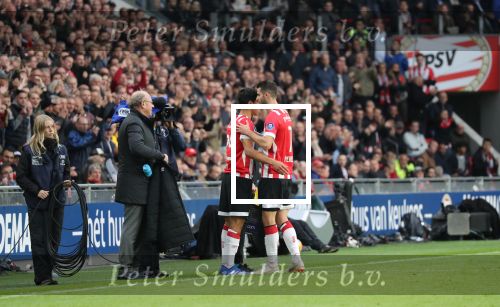 Eindhoven, 23 September 2018 PSV-AJAX Kompetitie, Seizoen 2018-2019 Eindstand 3-0
Eric Gutierrez en Tadic