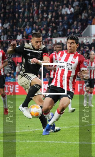 Eindhoven, 23 September 2018 PSV-AJAX Kompetitie, Seizoen 2018-2019 Eindstand 3-0
Eric Gutierrez en Tadic