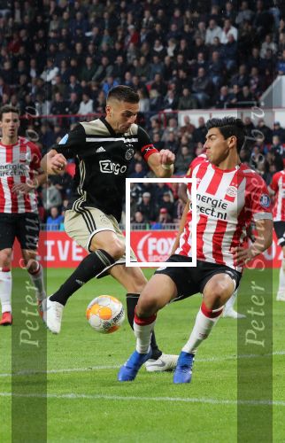 Eindhoven, 23 September 2018 PSV-AJAX Kompetitie, Seizoen 2018-2019 Eindstand 3-0
Eric Gutierrez en Tadic