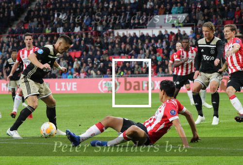 Eindhoven, 23 September 2018 PSV-AJAX Kompetitie, Seizoen 2018-2019 Eindstand 3-0
Eric Gutierrez en Tadic