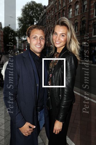 Amsterdam 10 september 2018
Feest Sjaak Swart in het nieuwe delamar theater. Felice Fleur met vriend Jonathan Tugendhaft