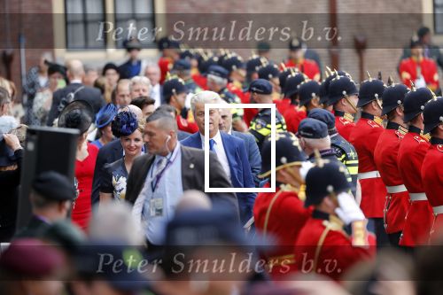 Den Haag 18 september 2018
Prinsjesdag 2018 op het binnenhof. Komning Willem Alexander Koningin Maxima Prins Constantijn en Prinses Laurentien zijn aanwezig. Geert Wilders met â€¦ en zijn beveiliging
