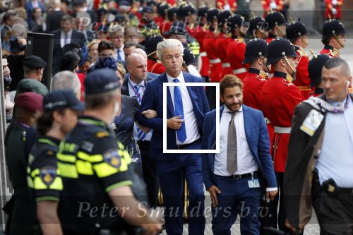 Den Haag 18 september 2018
Prinsjesdag 2018 op het binnenhof. Komning Willem Alexander Koningin Maxima Prins Constantijn en Prinses Laurentien zijn aanwezig. Geert Wilders met â€¦ en zijn beveiliging