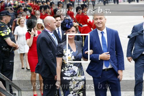 Den Haag 18 september 2018
Prinsjesdag 2018 op het binnenhof. Komning Willem Alexander Koningin Maxima Prins Constantijn en Prinses Laurentien zijn aanwezig.  Geert Wilders en Fleur Agema en zijn beveiliging