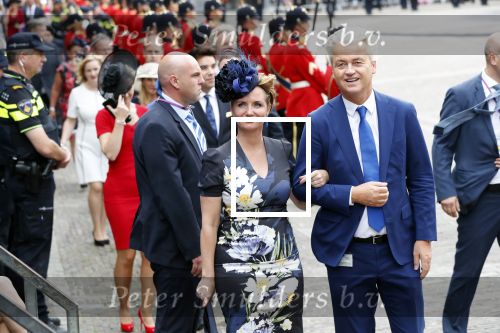 Den Haag 18 september 2018
Prinsjesdag 2018 op het binnenhof. Komning Willem Alexander Koningin Maxima Prins Constantijn en Prinses Laurentien zijn aanwezig.  Geert Wilders en Fleur Agema en zijn beveiliging