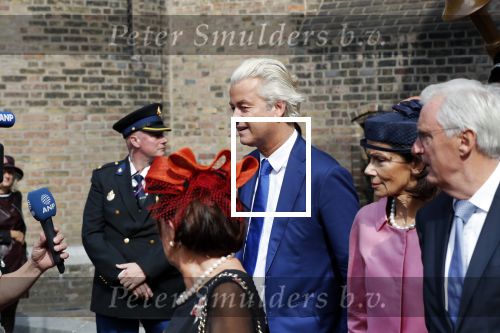 Den Haag 18 september 2018
Prinsjesdag 2018 op het binnenhof. Komning Willem Alexander Koningin Maxima Prins Constantijn en Prinses Laurentien zijn aanwezig. Geert Wilders met â€¦ en zijn beveiliging