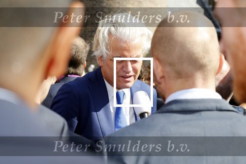 Den Haag 18 september 2018
Prinsjesdag 2018 op het binnenhof. Komning Willem Alexander Koningin Maxima Prins Constantijn en Prinses Laurentien zijn aanwezig. Geert Wilders met â€¦ en zijn beveiliging