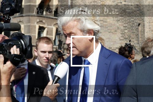 Den Haag 18 september 2018
Prinsjesdag 2018 op het binnenhof. Komning Willem Alexander Koningin Maxima Prins Constantijn en Prinses Laurentien zijn aanwezig. Geert Wilders met â€¦ en zijn beveiliging