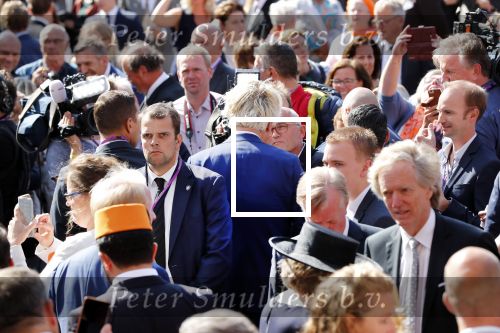 Den Haag 18 september 2018
Prinsjesdag 2018 op het binnenhof. Komning Willem Alexander Koningin Maxima Prins Constantijn en Prinses Laurentien zijn aanwezig. Geert Wilders met â€¦ en zijn beveiliging