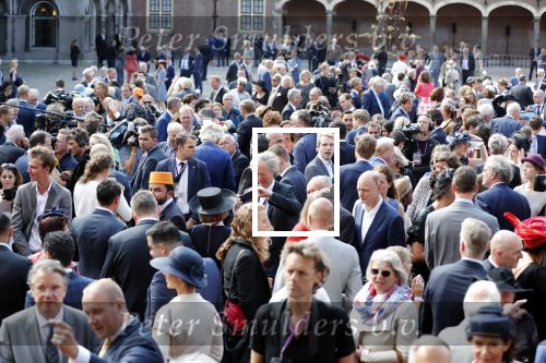 Den Haag 18 september 2018
Prinsjesdag 2018 op het binnenhof. Komning Willem Alexander Koningin Maxima Prins Constantijn en Prinses Laurentien zijn aanwezig. Geert Wilders met â€¦ en zijn beveiliging