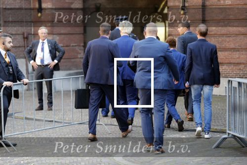 Den Haag 18 september 2018
Prinsjesdag 2018 op het binnenhof. Komning Willem Alexander Koningin Maxima Prins Constantijn en Prinses Laurentien zijn aanwezig. Geert Wilders met â€¦ en zijn beveiliging