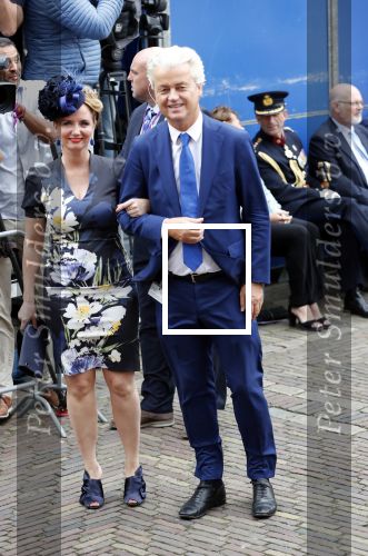 Den Haag 18 september 2018
Prinsjesdag 2018 op het binnenhof. Komning Willem Alexander Koningin Maxima Prins Constantijn en Prinses Laurentien zijn aanwezig. Geert wilders met Fleur Agema
