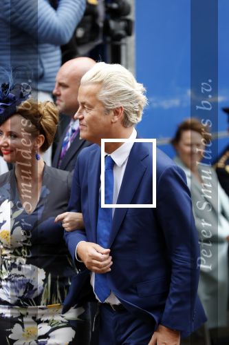Den Haag 18 september 2018
Prinsjesdag 2018 op het binnenhof. Komning Willem Alexander Koningin Maxima Prins Constantijn en Prinses Laurentien zijn aanwezig. Geert wilders met Fleur Agema