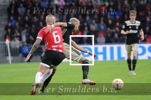 Eindhoven, 23 September 2018 PSV-AJAX Kompetitie, Seizoen 2018-2019 Eindstand 3-0
Hakam Ziyech en Angelino