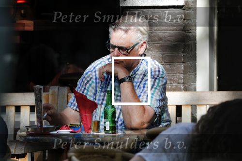 Amsterdam 17 september 2018
Hans v d Togt geniet van sigaretje bitterballen en een biertje op terras.