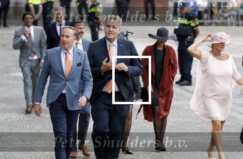 Den Haag 18 september 2018
Prinsjesdag 2018 op het binnenhof. Komning Willem Alexander Koningin Maxima Prins Constantijn en Prinses Laurentien zijn aanwezig. Leonie Sazias met Henk Krol en partner