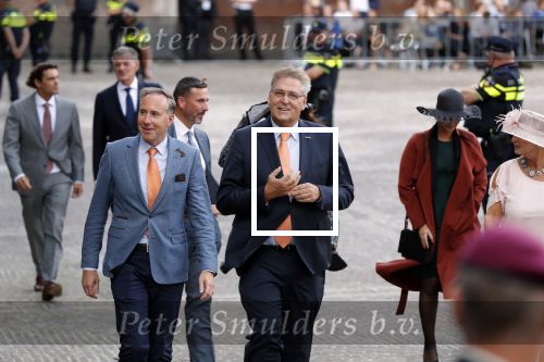 Den Haag 18 september 2018
Prinsjesdag 2018 op het binnenhof. Komning Willem Alexander Koningin Maxima Prins Constantijn en Prinses Laurentien zijn aanwezig. Leonie Sazias met Henk Krol en partner