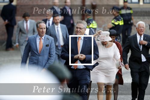 Den Haag 18 september 2018
Prinsjesdag 2018 op het binnenhof. Komning Willem Alexander Koningin Maxima Prins Constantijn en Prinses Laurentien zijn aanwezig. Henk Krol met partner