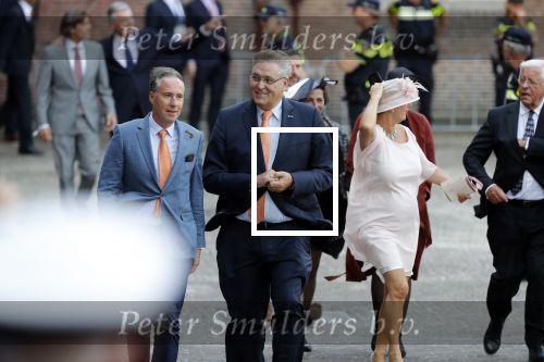 Den Haag 18 september 2018
Prinsjesdag 2018 op het binnenhof. Komning Willem Alexander Koningin Maxima Prins Constantijn en Prinses Laurentien zijn aanwezig. Henk Krol met partner