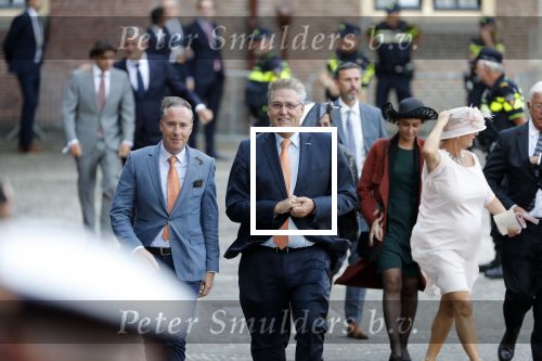 Den Haag 18 september 2018
Prinsjesdag 2018 op het binnenhof. Komning Willem Alexander Koningin Maxima Prins Constantijn en Prinses Laurentien zijn aanwezig. Henk Krol met partner