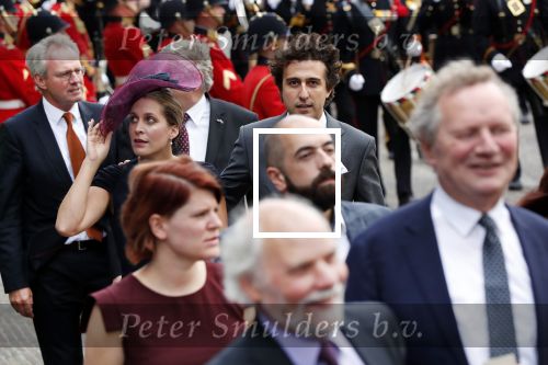 Den Haag 18 september 2018
Prinsjesdag 2018 op het binnenhof. Komning Willem Alexander Koningin Maxima Prins Constantijn en Prinses Laurentien zijn aanwezig. Jesse Klaver met zijn vrouw