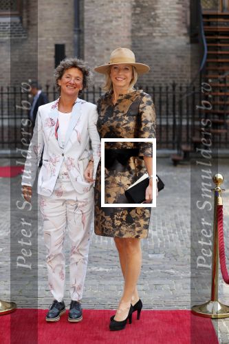 Den Haag 18 september 2018
Prinsjesdag 2018 op het binnenhof. Komning Willem Alexander Koningin Maxima Prins Constantijn en Prinses Laurentien zijn aanwezig. Kasja Ollongren minister van Binnenlandse Zaken en Koninkrijksrelaties arriveert met partner Irene van den Breke