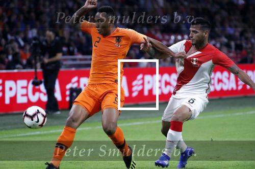 Amsterdam 6 september 2018
Kenny Tete tijdens Nederland-Peru 2-1 in de arena .