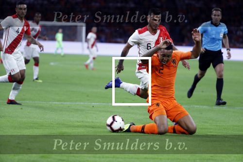 Amsterdam 6 september 2018
Kenny Tete tijdens Nederland-Peru 2-1 in de arena .