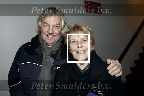 16 december 2010, PremiÃ¨re van het Wereldkerstcircus in Carre. Lenie t Hart met haar man