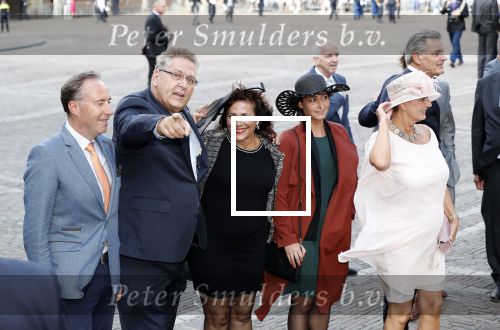 Den Haag 18 september 2018
Prinsjesdag 2018 op het binnenhof. Komning Willem Alexander Koningin Maxima Prins Constantijn en Prinses Laurentien zijn aanwezig. Leonie Sazias met Henk Krol en partner