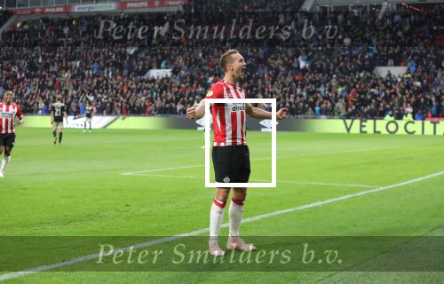 Eindhoven, 23 September 2018 PSV-AJAX Kompetitie, Seizoen 2018-2019 Eindstand 3-0
Luuk de Jong scoort 2-0