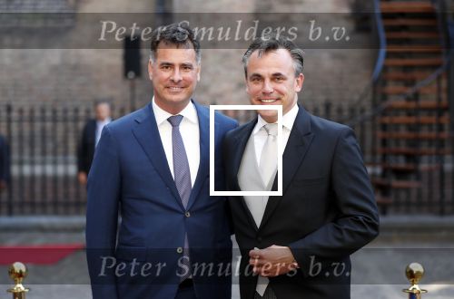 Den Haag 18 september 2018
Prinsjesdag 2018 op het binnenhof. Komning Willem Alexander Koningin Maxima Prins Constantijn en Prinses Laurentien zijn aanwezig. Staatssecretaris Mark Harbers van Justitie en Veiligheid met partner Bart Rovekamp