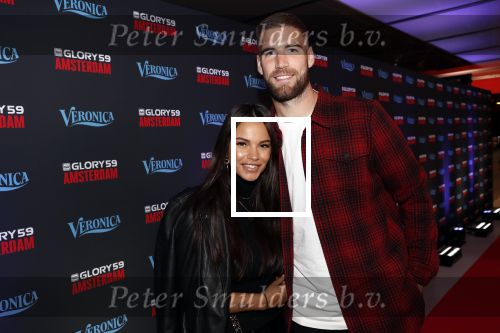 Amsterdam 29 september 2018
Rode loper Glory gala in de Johan Cruijff arena. Monica Geuze met vriend Lars Veldwijk