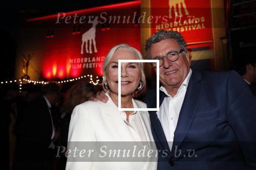 Utrecht 27 september 2018
Openingsavond Nederlandse Filmdagen in schouwburg Utrecht. Monqie v d Ven met haar man Edwin de Vries