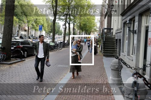 Amsterdam 9 september 2018
Peggy Vrijens met man en dochter op straat in Amsterdam.