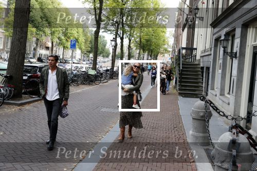 Amsterdam 9 september 2018
Peggy Vrijens met man en dochter op straat in Amsterdam.