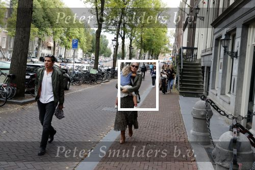 Amsterdam 9 september 2018
Peggy Vrijens met man en dochter op straat in Amsterdam.