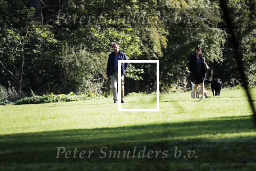 Amsterdam 13 september 2018
Robert ten Brink en zijn vrouw Roos laten hun twee honden uit in het amsterdamse bos.