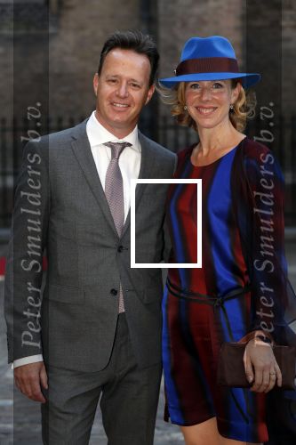 Den Haag 18 september 2018
Prinsjesdag 2018 op het binnenhof. Komning Willem Alexander Koningin Maxima Prins Constantijn en Prinses Laurentien zijn aanwezig. 
Stientje v Veldhoven met man